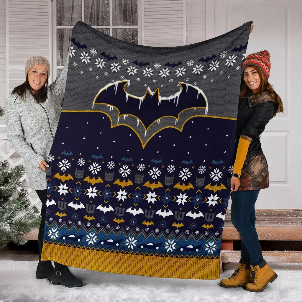 Movie Batman Freeze Ugly Christmas Custom Fleece Sherpa Blanket Home Decor Perfect Gifts For Family On Christmas