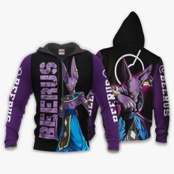 Anime Beerus Hoodie Shirt Anime Zip Jacket Perfect And Unique Gifts For Otaku Anime Fans On Christmas