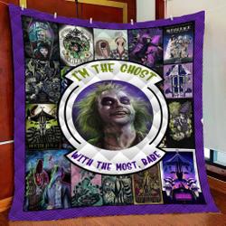 Movie Beetlejuice I'm The Ghost With Most Babe Quilt Fleece Sherpa Blanket Perfect Gifts For Family On Christmas