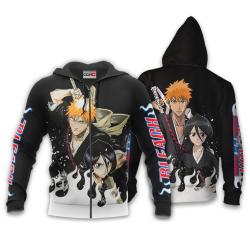 Anime Ichigo and Rukia Shirts Merch Custom BL Anime Valentine's Gifts Perfect And Unique Gifts For Otaku Anime Fans On Christmas