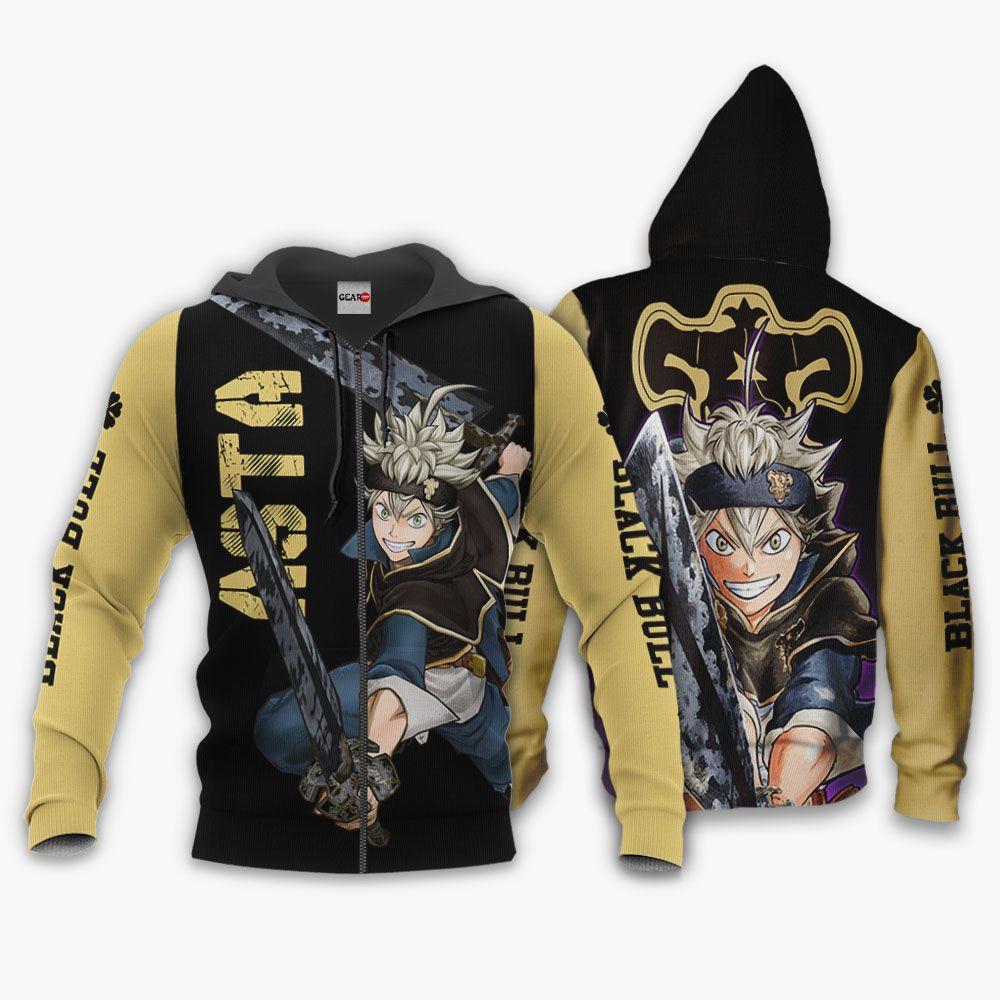 Anime Black Bull Asta Hoodie Black Clover Anime Shirt Perfect And Unique Gifts For Otaku Anime Fans On Christmas