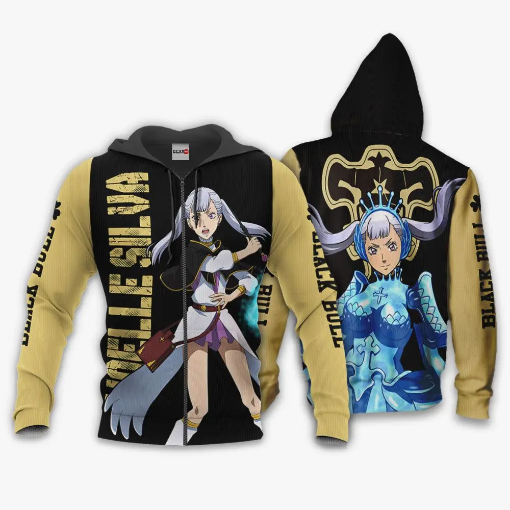 Anime Black Bull Noelle Silva Hoodie Black Clover Anime Shirt Perfect And Unique Gifts For Otaku Anime Fans On Christmas