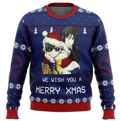 Black Butler Merry Xmas Ugly Christmas Sweater Perfect And Unique Gifts For Adults Kids On Christmas