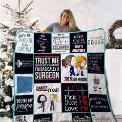 Fleece Sherpa Blanket Greys Anatomy Movie Perfect And Unique Gifts For Family On Christmas