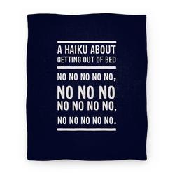 Movie Anime A Haiku About Getting Out Of Bed Premium Fleece Sherpa Blanket Perfect Gifts For Family On Christmas