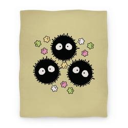 Movie Anime A Trio Of Soot Sprites Premium Fleece Sherpa Blanket Perfect Gifts For Family On Christmas