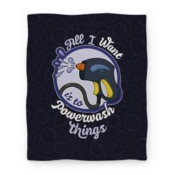 Movie Anime All I Want Is To Powerwash Things Premium Fleece Sherpa Blanket Perfect Gifts For Family On Christmas