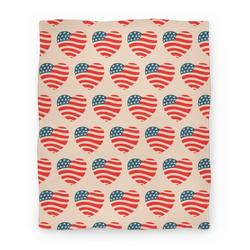 Movie Anime American Heart Pattern Premium Fleece Sherpa Blanket Perfect Gifts For Family On Christmas