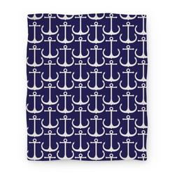 Movie Anime Anchor Pattern (Blue) Premium Fleece Sherpa Blanket Perfect And Unique Gifts For Family On Christmas