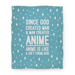Movie Anime Anime is Like a Gift From God Premium Fleece Sherpa Blanket Perfect Gifts For Family On Christmas