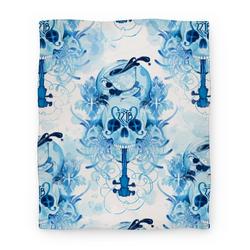 Movie Anime 221B Sherlock Skull Premium Fleece Sherpa Blanket Perfect And Unique Gifts For Family On Christmas