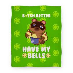 Movie Anime B*tch Better Have My Bells - Animal Crossing Premium Fleece Sherpa Blanket Perfect Gifts For Family On Christmas