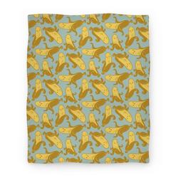 Movie Anime Banana Pattern Premium Fleece Sherpa Blanket Perfect And Unique Gifts For Family On Christmas