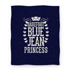 Movie Anime Barefoot Blue Jean Princess Premium Fleece Sherpa Blanket Perfect Gifts For Family On Christmas