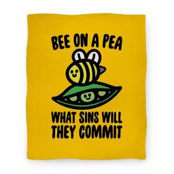 Movie Anime Bee On A Pea What Sins Will They Commit Premium Fleece Sherpa Blanket Perfect Gifts For Family On Christmas