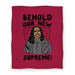 Movie Anime Behold Our New Supreme Ketanji Brown Jackson Premium Fleece Sherpa Blanket Perfect Gifts For Family On Christmas