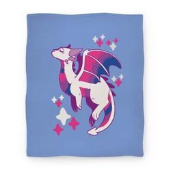 Movie Anime Bi Pride Dragon Premium Fleece Sherpa Blanket Perfect And Unique Gifts For Family On Christmas