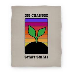 Movie Anime Big Changes Start Small Sprout Premium Fleece Sherpa Blanket Perfect Gifts For Family On Christmas