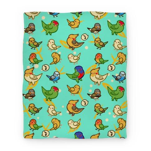 Movie Anime Bird Lover Pattern Premium Fleece Sherpa Blanket Perfect And Unique Gifts For Family On Christmas