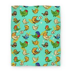 Movie Anime Bird Lover Pattern Premium Fleece Sherpa Blanket Perfect And Unique Gifts For Family On Christmas