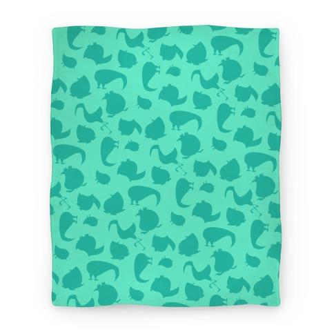 Movie Anime Birdie Pattern (Mint) Premium Fleece Sherpa Blanket Perfect And Unique Gifts For Family On Christmas