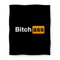 Movie Anime Bitch Ass Parody Premium Fleece Sherpa Blanket Perfect And Unique Gifts For Family On Christmas