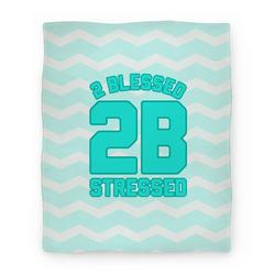 Movie Anime 2 Blessed 2B Stressed Premium Fleece Sherpa Blanket Perfect And Unique Gifts For Family On Christmas