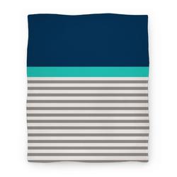 Movie Anime Blue Color Block Stripe Premium Fleece Sherpa Blanket Perfect Gifts For Family On Christmas