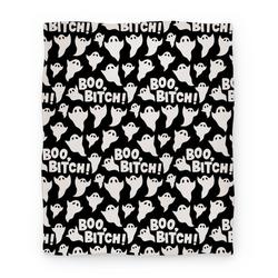 Movie Anime Boo, Bitch! Pattern Premium Fleece Sherpa Blanket Perfect And Unique Gifts For Family On Christmas
