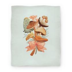 Movie Anime Bouquet Of Mushrooms Premium Fleece Sherpa Blanket Perfect And Unique Gifts For Family On Christmas