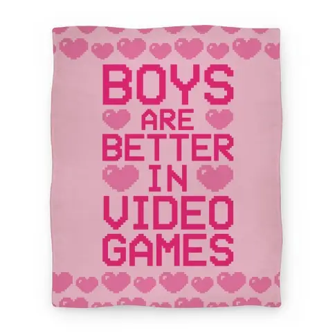 Movie Anime Boys Are Better In Video Games Premium Fleece Sherpa Blanket Perfect Gifts For Family On Christmas