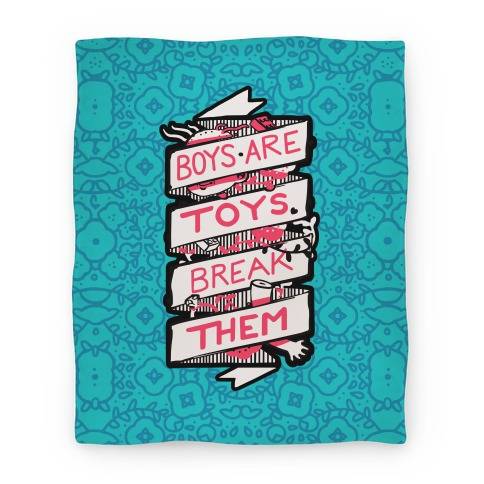 Movie Anime Boys Are Toys Break Them Premium Fleece Sherpa Blanket Perfect Gifts For Family On Christmas