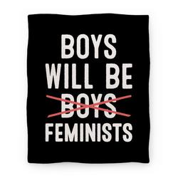 Movie Anime Boys Will Be Feminists Premium Fleece Sherpa Blanket Perfect Gifts For Family On Christmas