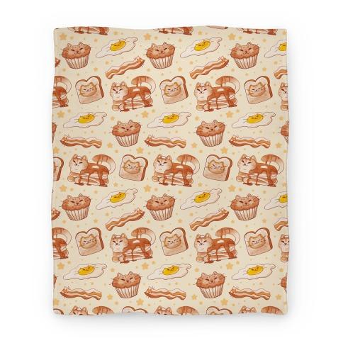 Movie Anime Breakfast Cats Premium Fleece Sherpa Blanket Perfect And Unique Gifts For Family On Christmas