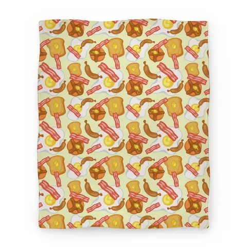 Movie Anime Breakfast Food Pattern Premium Fleece Sherpa Blanket Perfect Gifts For Family On Christmas