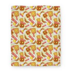 Movie Anime Breakfast Food Pattern Premium Fleece Sherpa Blanket Perfect Gifts For Family On Christmas