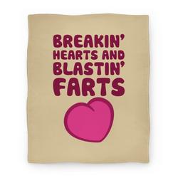 Movie Anime Breakin' Hearts And Blastin' Farts Premium Fleece Sherpa Blanket Perfect Gifts For Family On Christmas