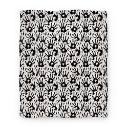Movie Anime BT Handprints Pattern Premium Fleece Sherpa Blanket Perfect And Unique Gifts For Family On Christmas