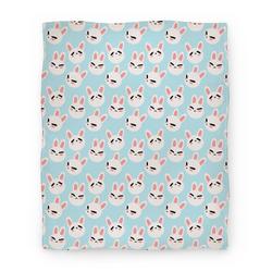 Movie Anime BunBun Pattern Blue Premium Fleece Sherpa Blanket Perfect And Unique Gifts For Family On Christmas