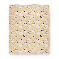 Movie Anime BunBun Pattern Yellow Premium Fleece Sherpa Blanket Perfect And Unique Gifts For Family On Christmas