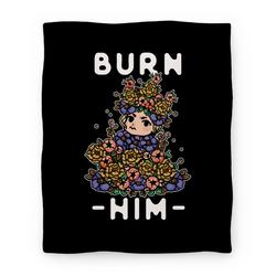 Movie Anime Burn Him May Queen Premium Fleece Sherpa Blanket Perfect And Unique Gifts For Family On Christmas