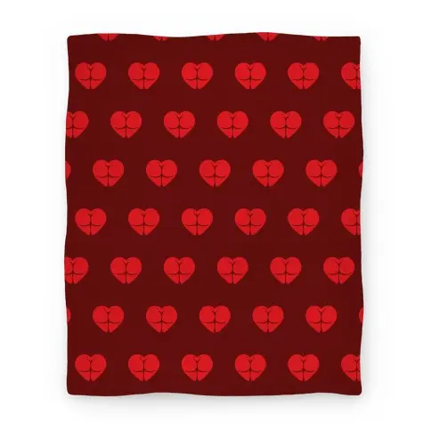 Movie Anime Butt Heart (Dark) Premium Fleece Sherpa Blanket Perfect And Unique Gifts For Family On Christmas