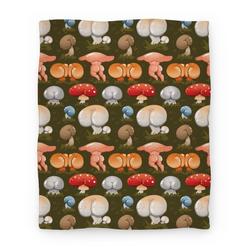 Movie Anime Butt Mushroom Pattern Premium Fleece Sherpa Blanket Perfect And Unique Gifts For Family On Christmas