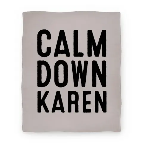 Movie Anime Calm Down Karen Premium Fleece Sherpa Blanket Perfect And Unique Gifts For Family On Christmas