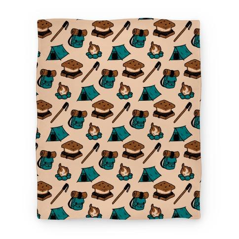 Movie Anime Camping Pattern Premium Fleece Sherpa Blanket Perfect And Unique Gifts For Family On Christmas