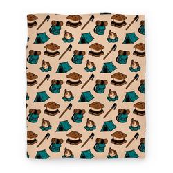 Movie Anime Camping Pattern Premium Fleece Sherpa Blanket Perfect And Unique Gifts For Family On Christmas