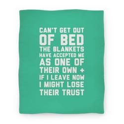Movie Anime Can't Get Out Of Bed Premium Fleece Sherpa Blanket Perfect And Unique Gifts For Family On Christmas
