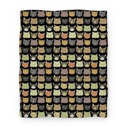 Movie Anime Cat Faces Pattern Premium Fleece Sherpa Blanket Perfect And Unique Gifts For Family On Christmas