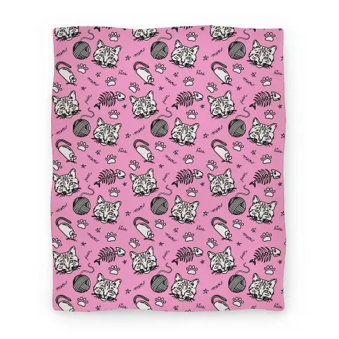 Movie Anime Cats and Cat Toys Pattern Premium Fleece Sherpa Blanket Perfect Gifts For Family On Christmas