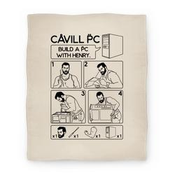 Movie Anime Cavill PC Parody Premium Fleece Sherpa Blanket Perfect And Unique Gifts For Family On Christmas